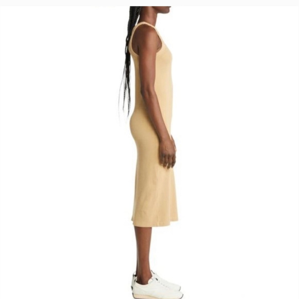 MOTHER Move It Ribbed MIDI Tank Dress M